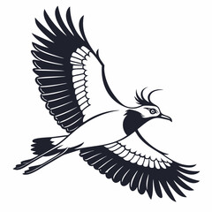 Lapwing silhouette icon vector