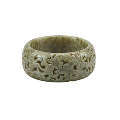 Exquisite jade bracelet with intricate carvings showcasing elegance and craftsmanship Perfect for luxury and beauty concepts