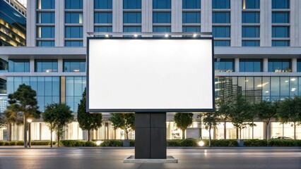 Obraz premium White Billboard for advertising mockup, blank outdoor add poster