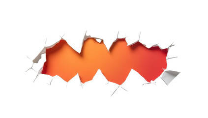 Abstract Torn Paper with Orange Gradient Background