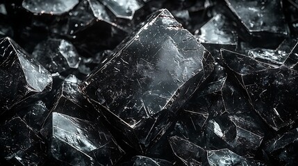 Reflective black crystal high resolution images