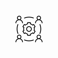 engineering group icon sign vector