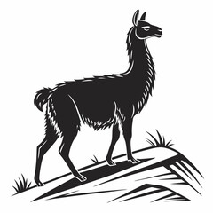 liama silhouette icon vector