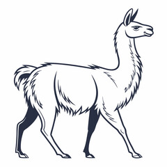 liama silhouette icon vector