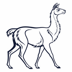 liama silhouette icon vector