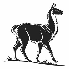 liama silhouette icon vector