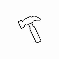 hammer hit icon sign vector