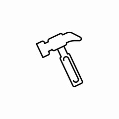 hammer repair tool icon sign vector