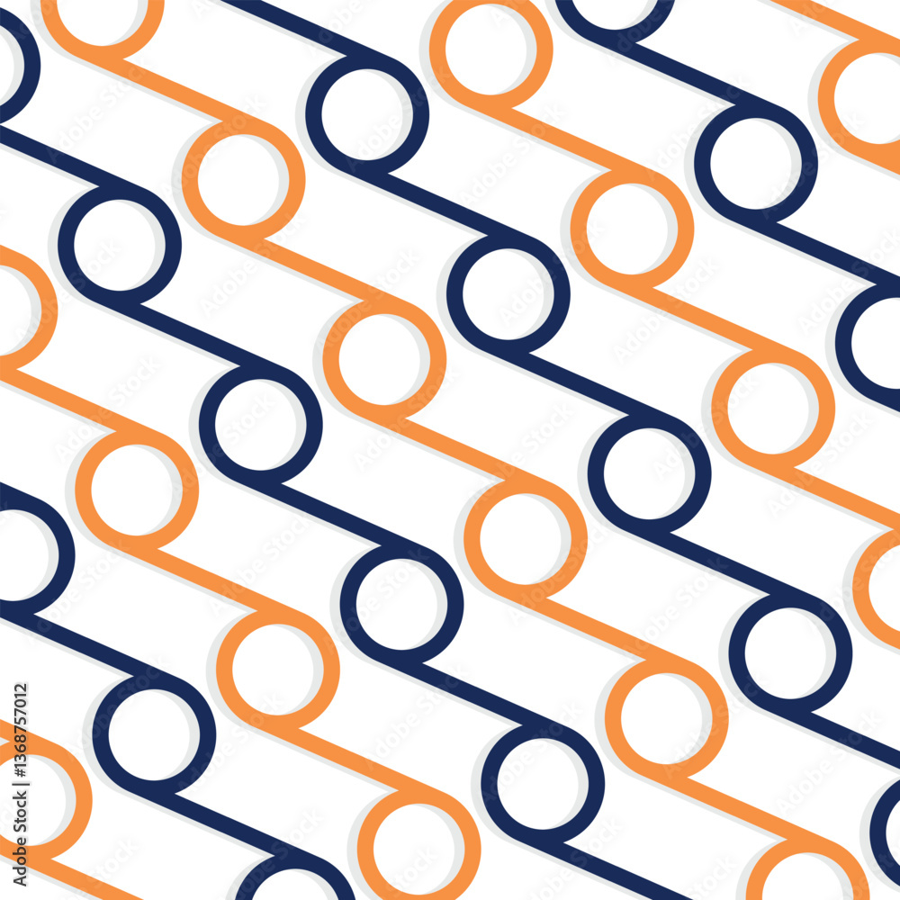 Poster seamless rounded pattern in isolated background. seamless pattern of circles and lines. seamless inf