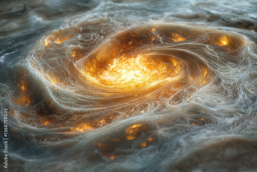 Aufkleber abstract swirling vortex of light and matter, resembling a cosmic event or a powerful, ethereal forc