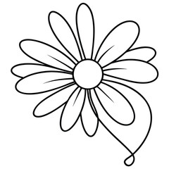 Daisy Line Art Vector