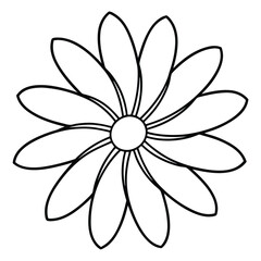 Daisy Line Art Vector