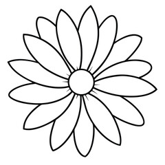 Daisy Line Art Vector