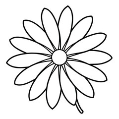 Daisy Line Art Vector