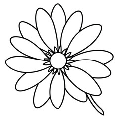 Daisy Line Art Vector