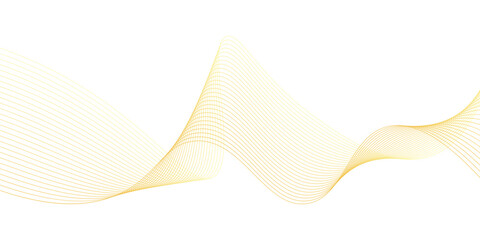 Luxury golden thin lines of gradient waves
