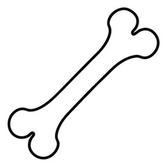 Fototapeta premium Dog Bone Line Art Vector