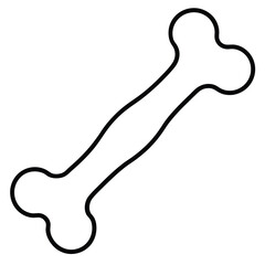 Fototapeta premium Dog Bone Line Art Vector