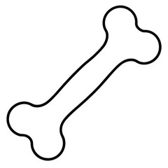 Dog Bone Line Art Vector