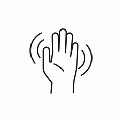 hand wave icon sign vector