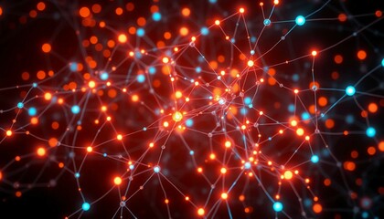 Obraz premium A bright red holiday design with glowing stars evokes a magical celebration