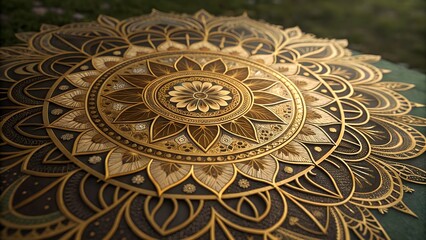 abstract fractal background, Abstract Golden mandala art 4k video footage, Floral vintage decorative element's, Mandala animation with seamless looping background.