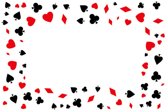 Poker concept frame with copyspace