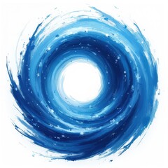 Fototapeta premium Dynamic swirling blue vortex of water. Mesmerizing circular pattern, fluid movement. Abstract illustration, design. Energy wave motion background. Ideal for concept, art, web design.