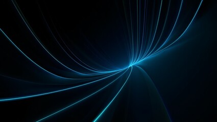 3d render, abstract futuristic neon background with glowing ascending lines. Fantastic wallpaper