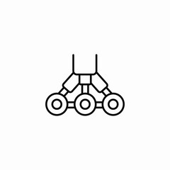 aircraft wheels icon sign vector