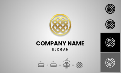 S+G Logo Initial Name Editable Text