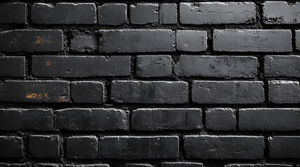 Stack of old tires and black bricks against a textured brick wall