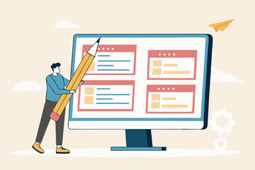 Prioritize important task, flag with priority or urgency to finish work, organize or plan work agenda, project management software or planner concept, businessman project manager prioritize tasks.