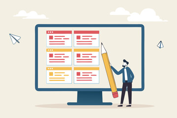 Prioritize important task, flag with priority or urgency to finish work, organize or plan work agenda, project management software or planner concept, businessman project manager prioritize tasks.