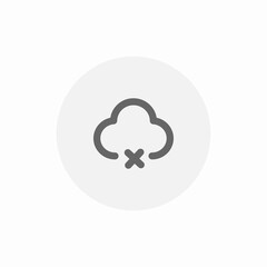 error cloud icon sign vector