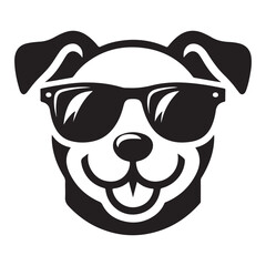 Cool dog wearing sunglasses vector illustration design for pet lovers