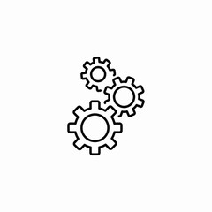 gear turn icon sign vector