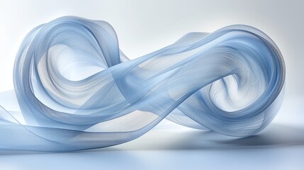 Vibrant blue lines swirl gracefully capturing the essence of energy and motion associated with fitness. The fluidity of the design evokes a feeling of vitality and strength.
