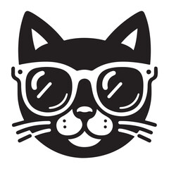 Cool Cat with Sunglasses Vector Illustration for Design Projects