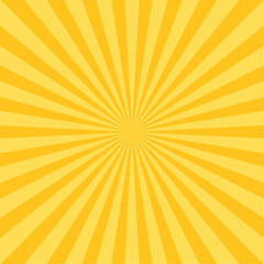 Obraz premium Yellow sunburst background pattern with radiant lines. Perfect for attention-grabbing designs, posters, promotional materials, and summer-themed projects. Bold, energetic vector artwork.