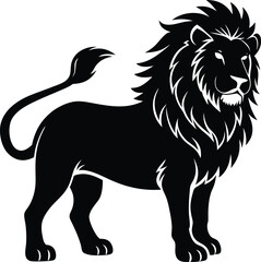 Fototapeta premium lion Silhouette 