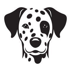 Dalmatian Head Vector Graphic Design An Adorable Pet Breed Art