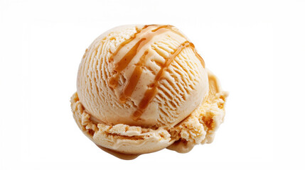 Rocky Road Ice Cream Scoop with Marshmallows and Nuts