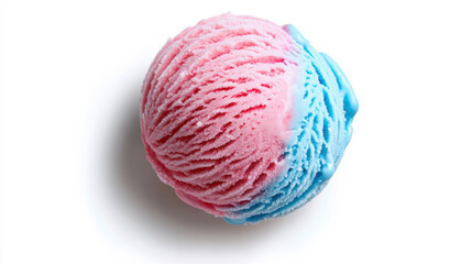 Rocky Road Ice Cream Scoop with Marshmallows and Nuts