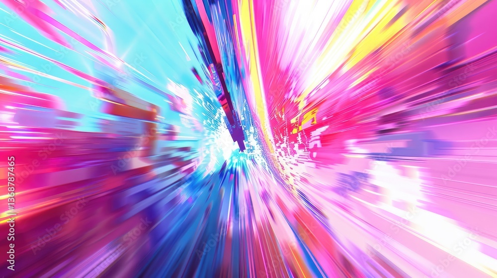 Poster this abstract image showcases vibrant colors in motion, creating a dynamic and energetic background.