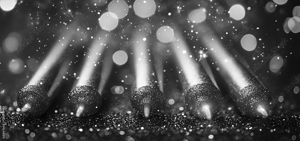 Poster sparkling elegance: captivating macro shot of pens elegantly positioned and sparkling. capturing the