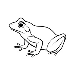 Frog silhouette illustration on white background