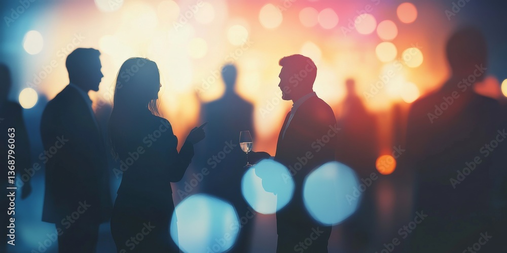 Poster Networking at a Business Event Professionals Engaging in Meaningful Conversations and Building Lasting Connections with One Another in a Dynamic Environment Focused on Growth and Collaboration