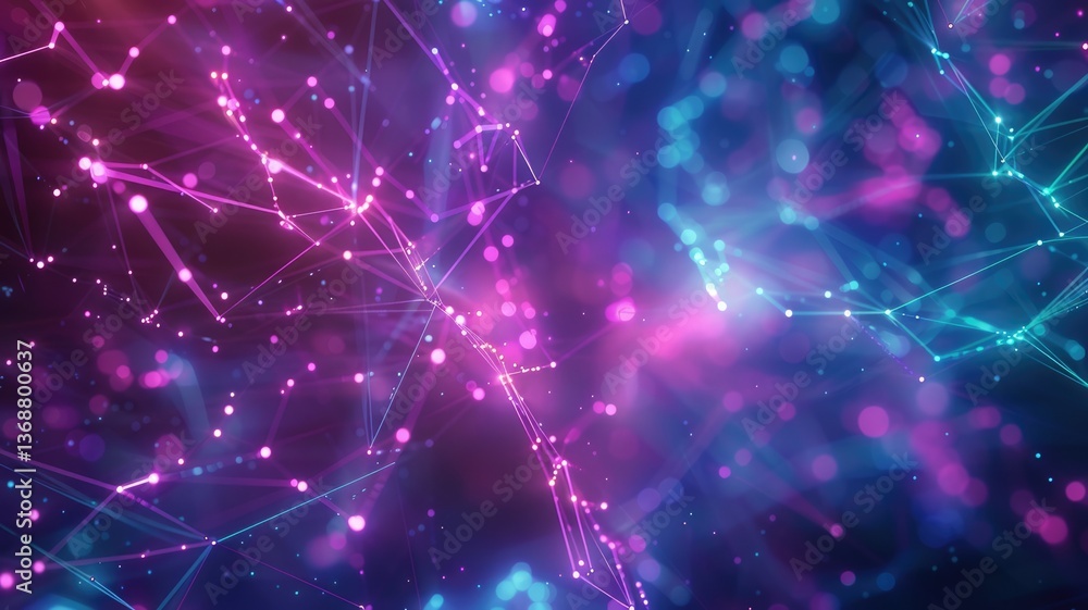 Poster explore a vibrant abstract background illustrating blockchain technology. this colorful design featu