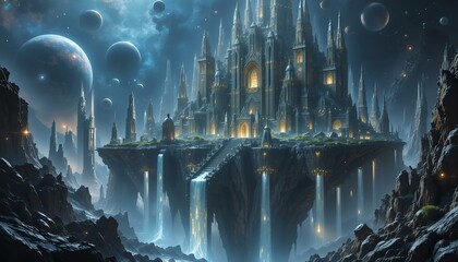 forgotten alien temple floating deep.